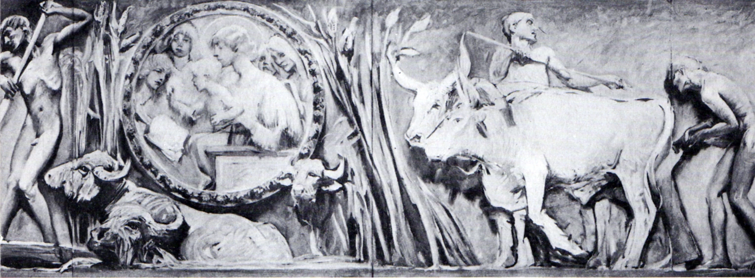 Camera dei Deputati, Roma - 1906. Fregio del Lazio